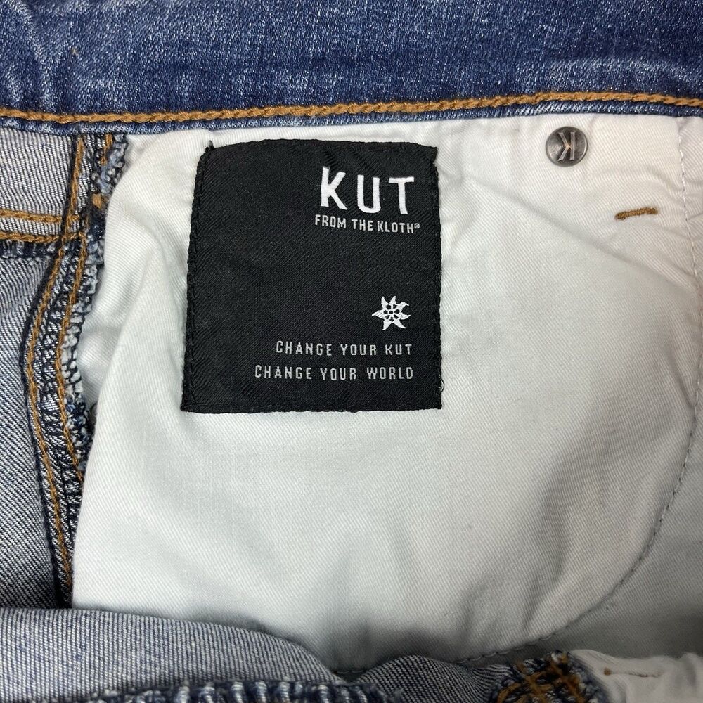 Kut From The Kloth Women's High Rise Connie Fab Ab Crop Distressed Size 14W - Picture 5 of 7